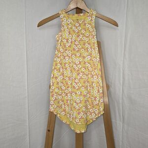 Gap Kids Girls Yellow Dress With White And Pink Flowers